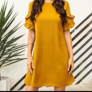 Ruffle sleeve dress